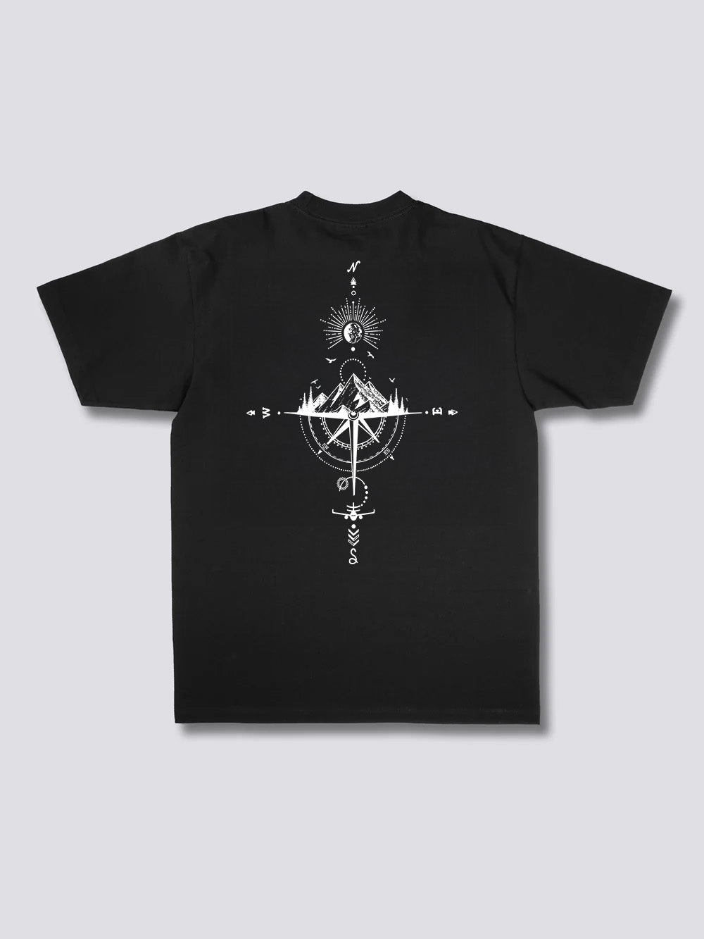 Celestial Compass Mountain Graphic Tee
