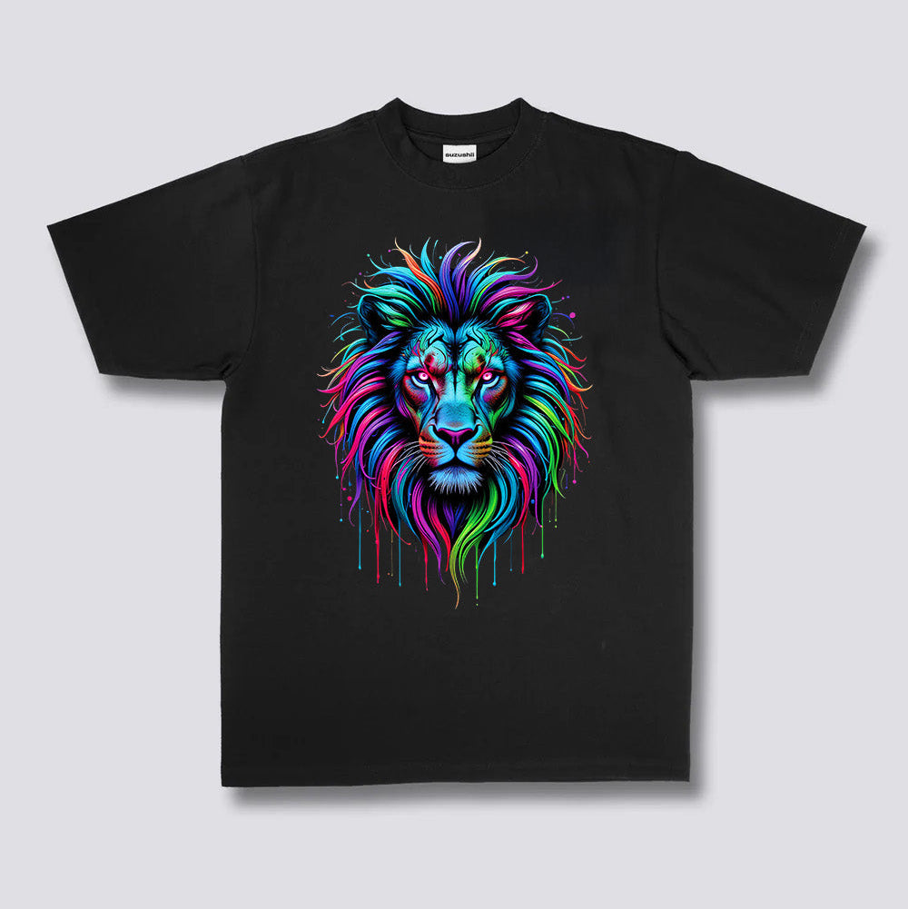 Neon Apex Lion Graphic Tee