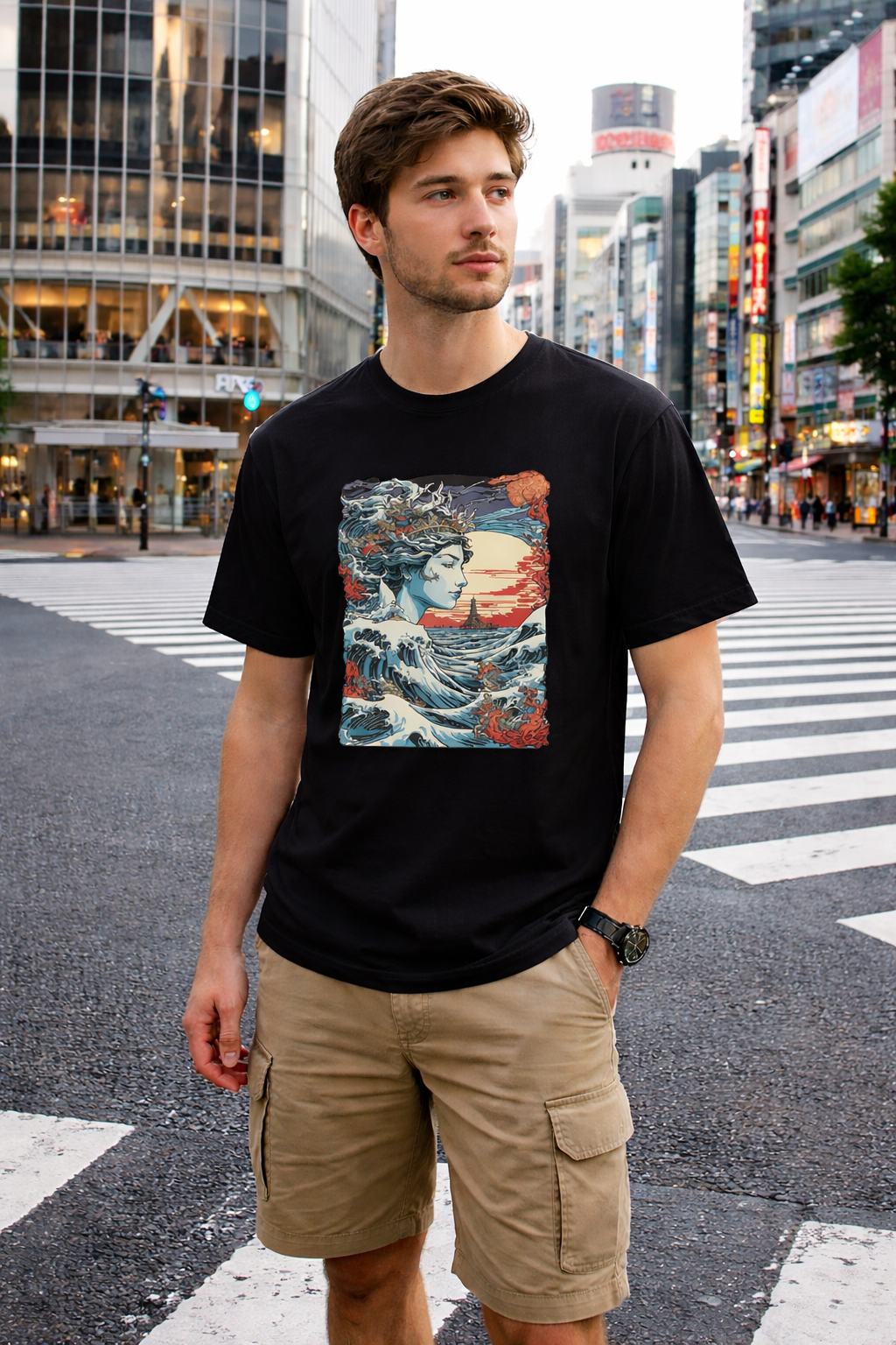 Ocean Muse Wave Goddess Graphic Tee