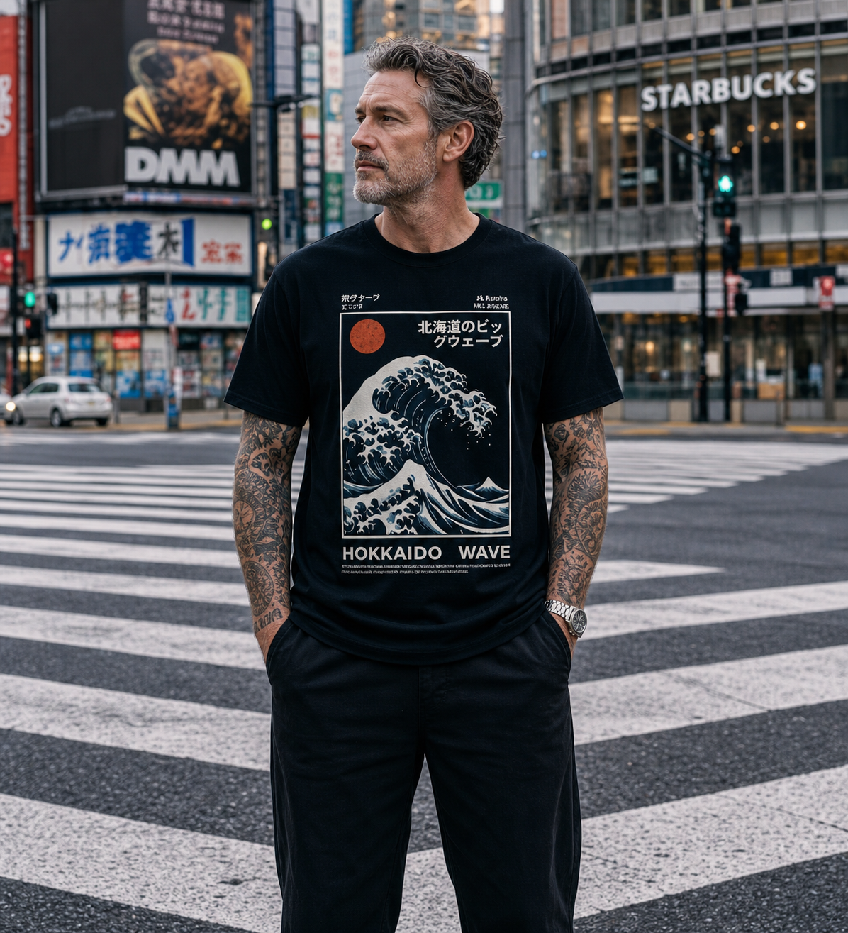 Hokkaido Great Wave Graphic Tee