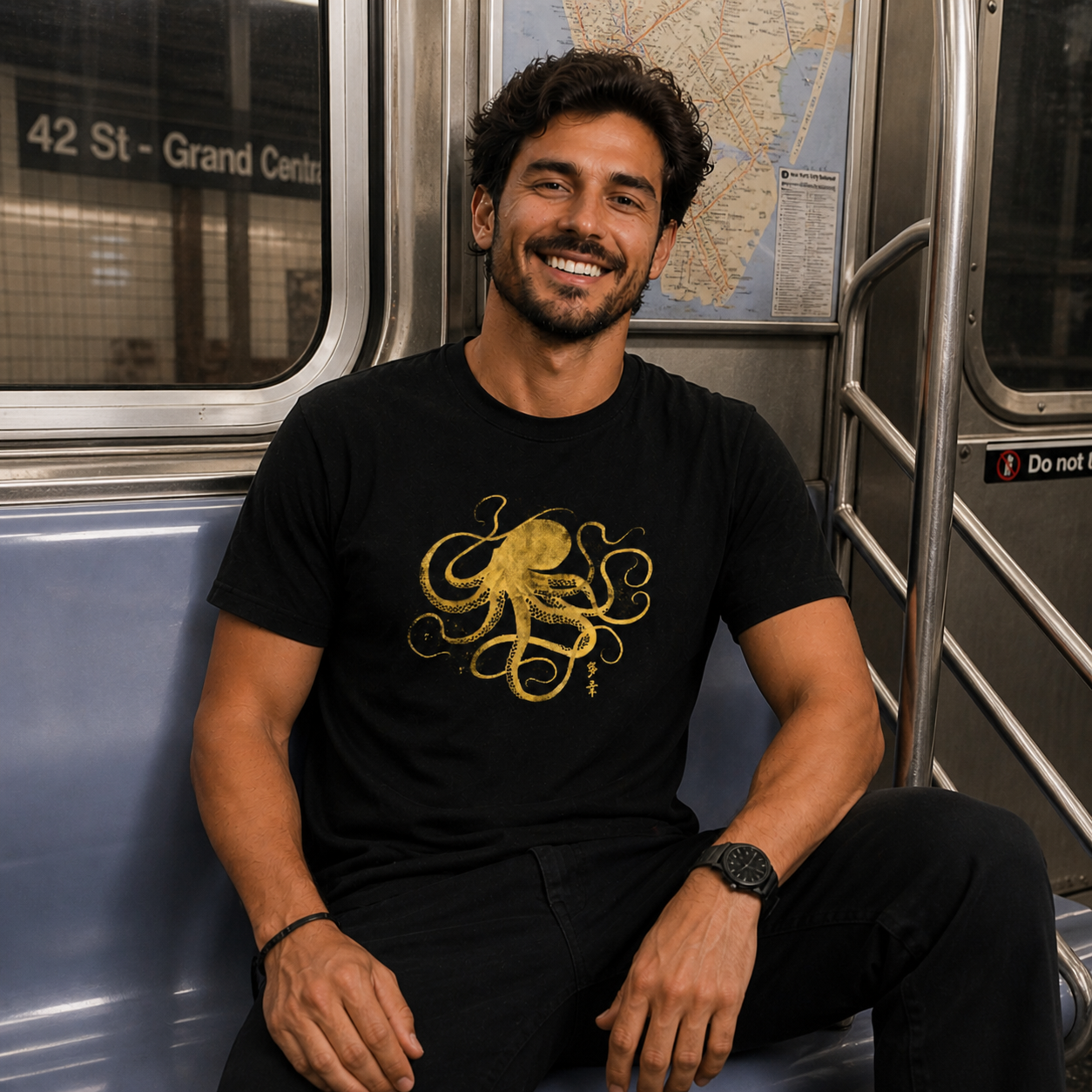Golden Octopus Art Tee