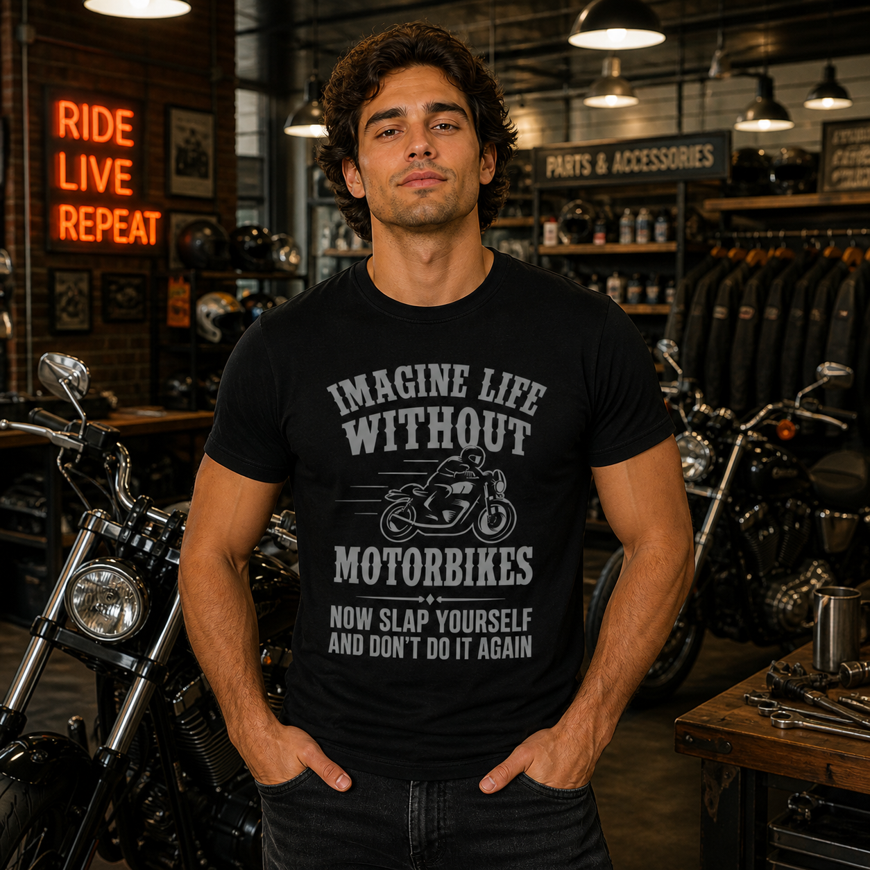 Imagine Life Without Motorbikes T-Shirt