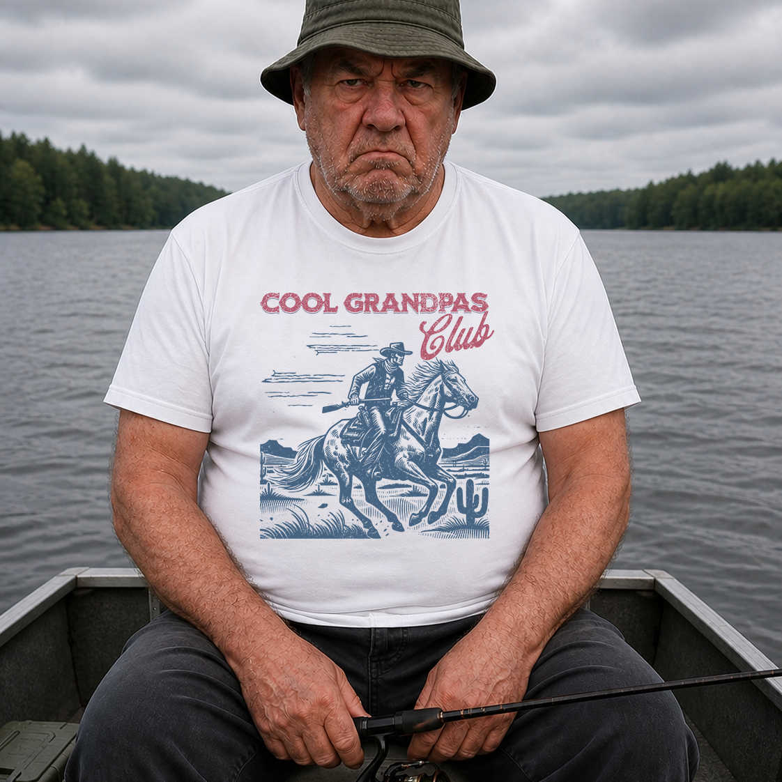Cool Grandpas Club Western Cowboy Graphic Tee