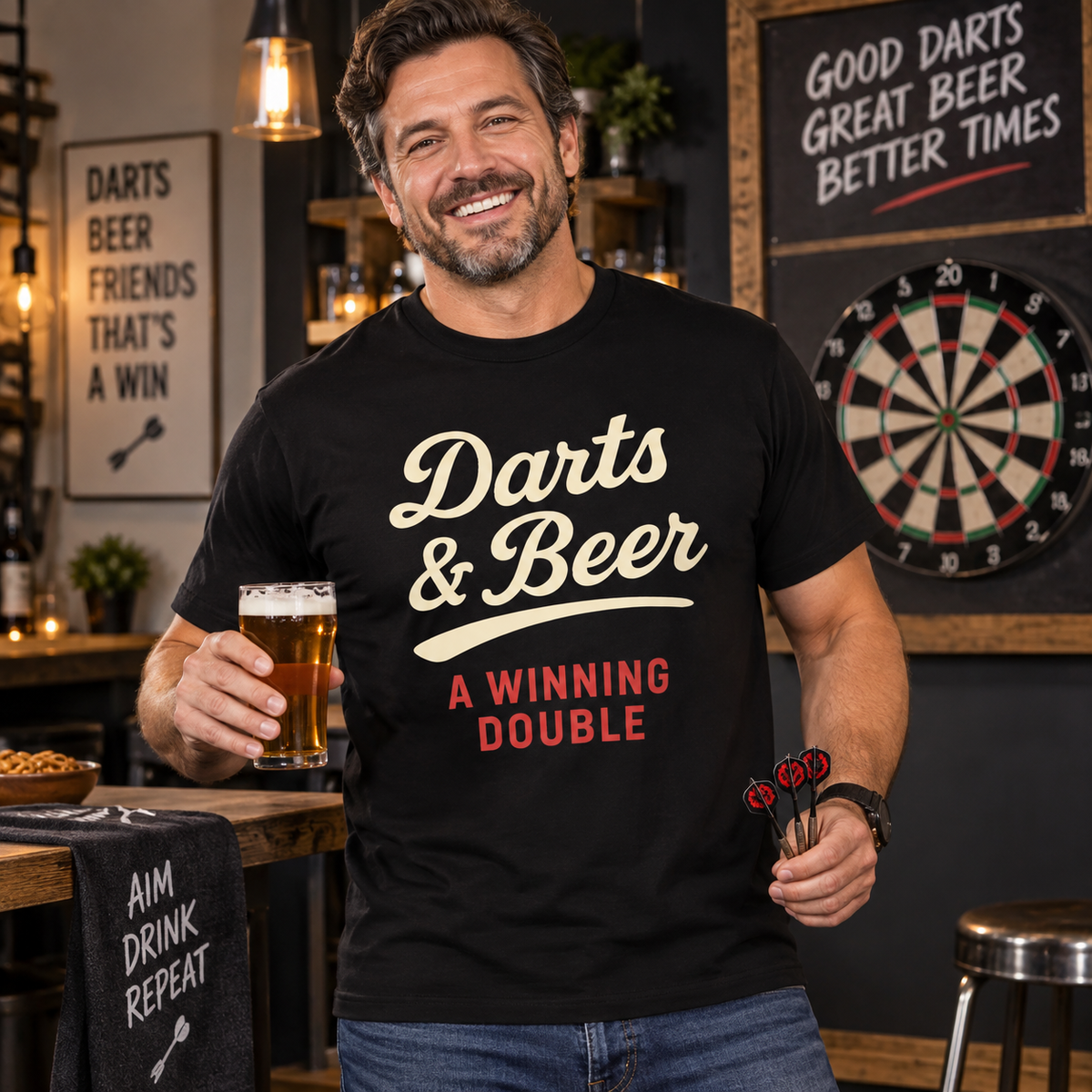 Darts Winning Double T-shirt