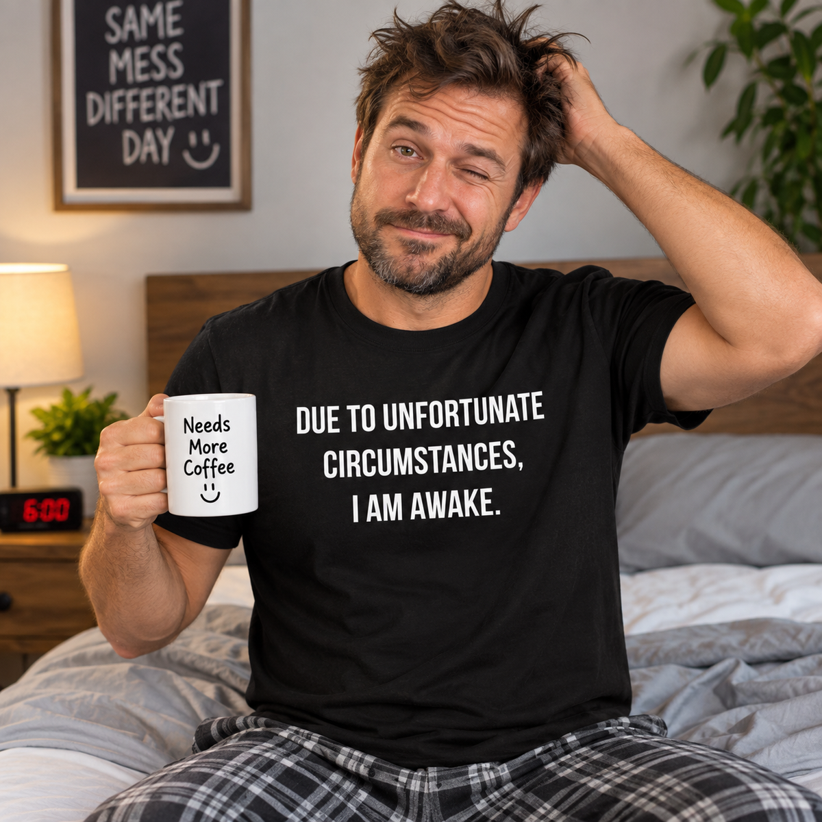 Due To Unfortunate Circumstances I Am Awake T Shirt