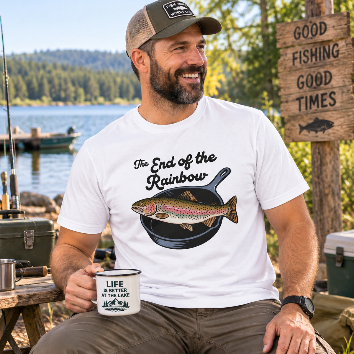 End of the Rainbow Trout Tee