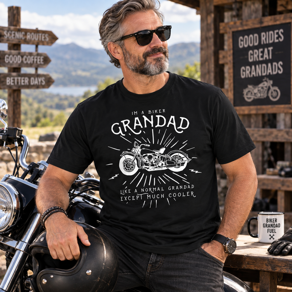 Grandad Motorbike T Shirt
