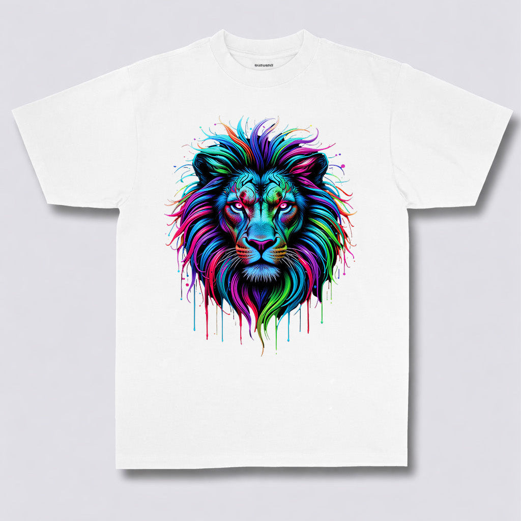 Neon Apex Lion Graphic Tee
