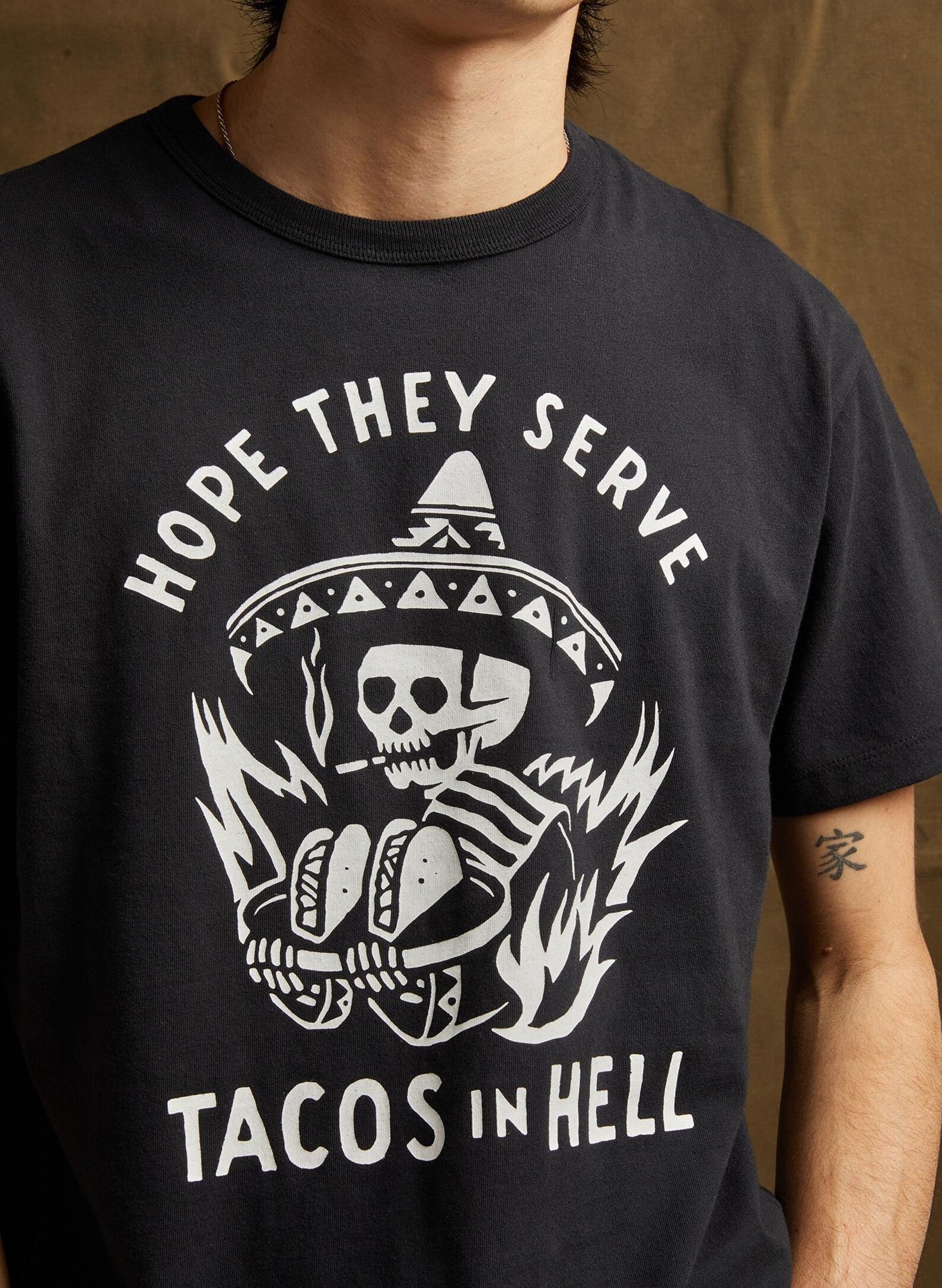 Hope They Serve Tacos in Hell Skeleton T-Shirt