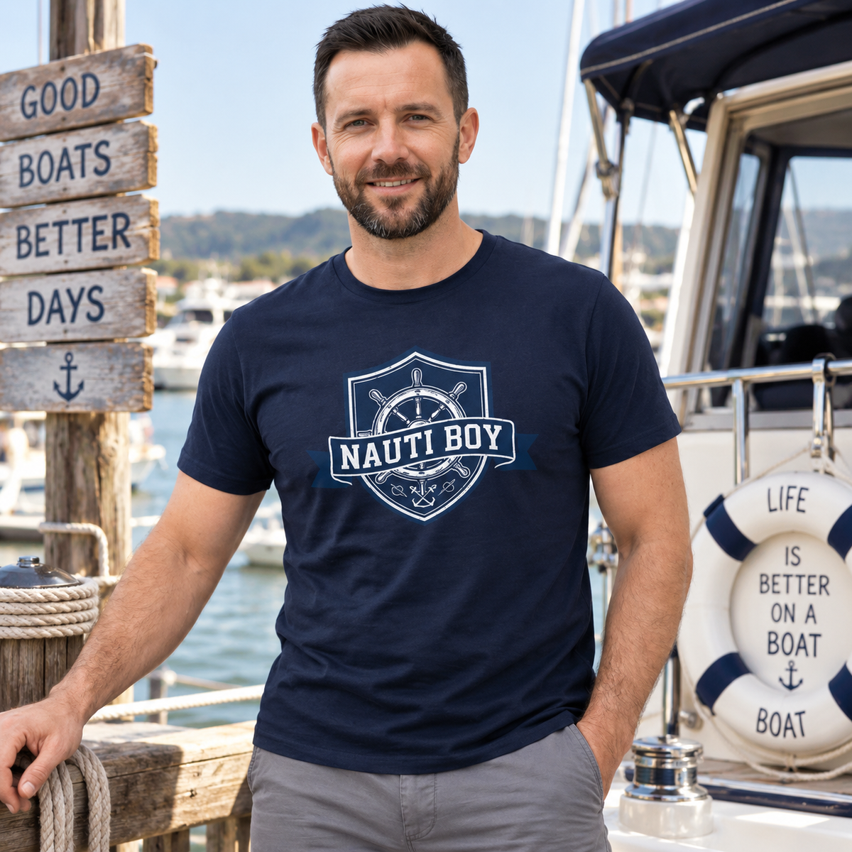 Nauti Boy Sailing T-Shirt