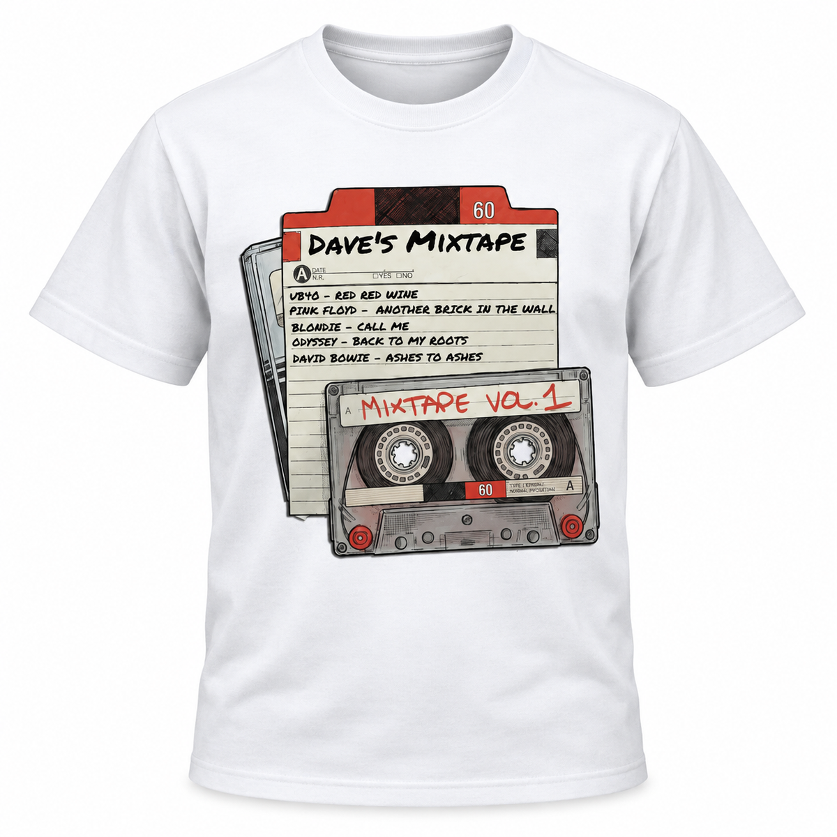 Personalised Retro Mixtape Tee