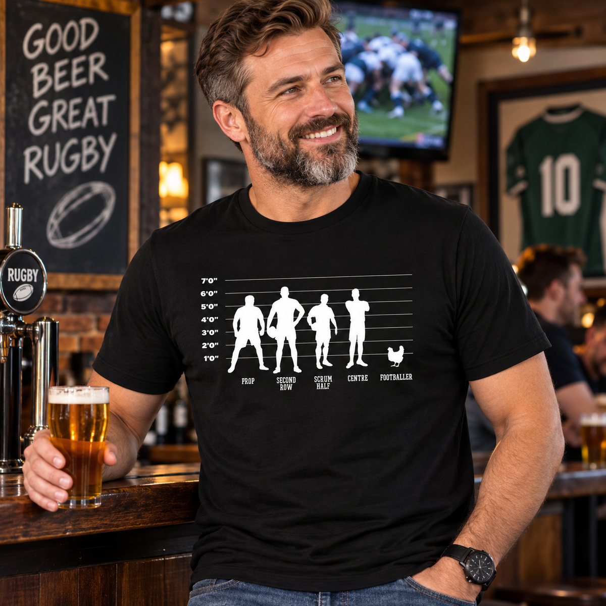 Rugby vs Football Funny T Shirt