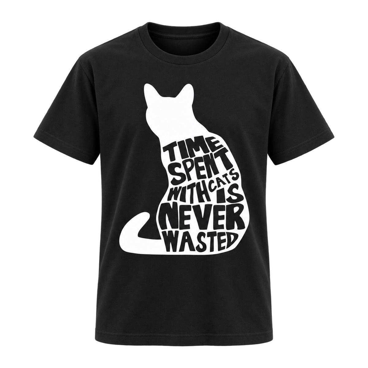 Time Spent With Cats is Never Wasted T Shirt