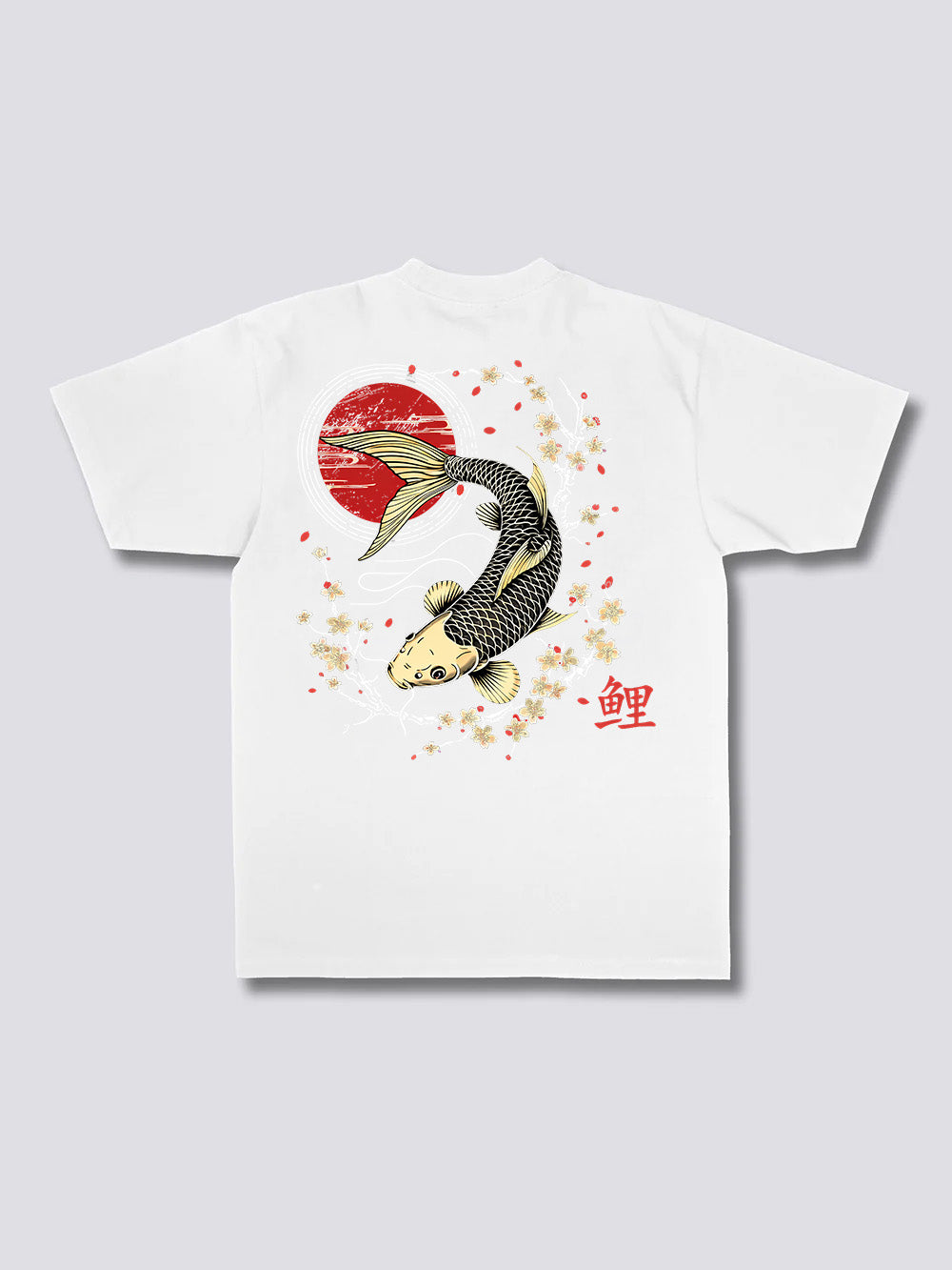 Golden Koi Sakura Wave Graphic Tee