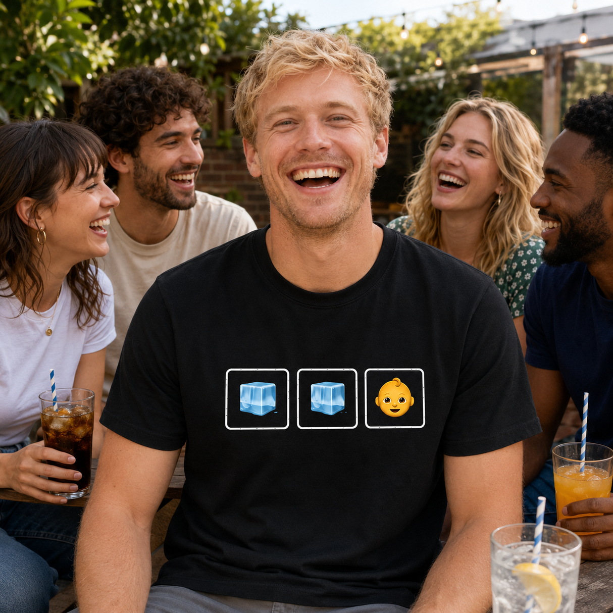 Ice ice baby Emoji Rebus Tee