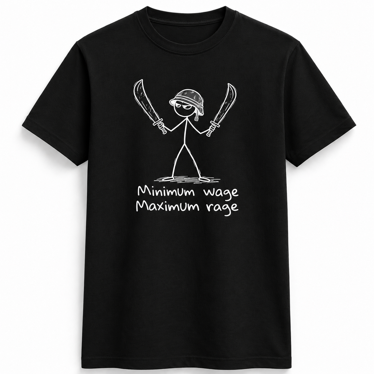Minimum Wage Stick Figure Tee