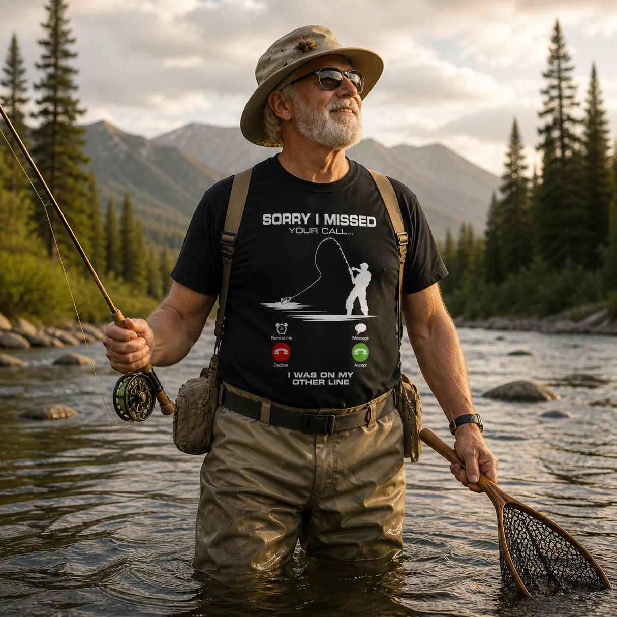 Missed Call Fishing Humour Tee