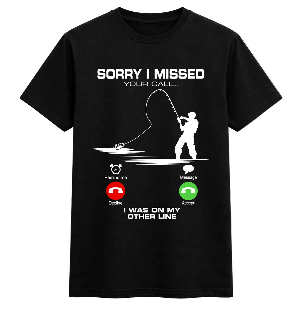 Missed Call Fishing Humour Tee