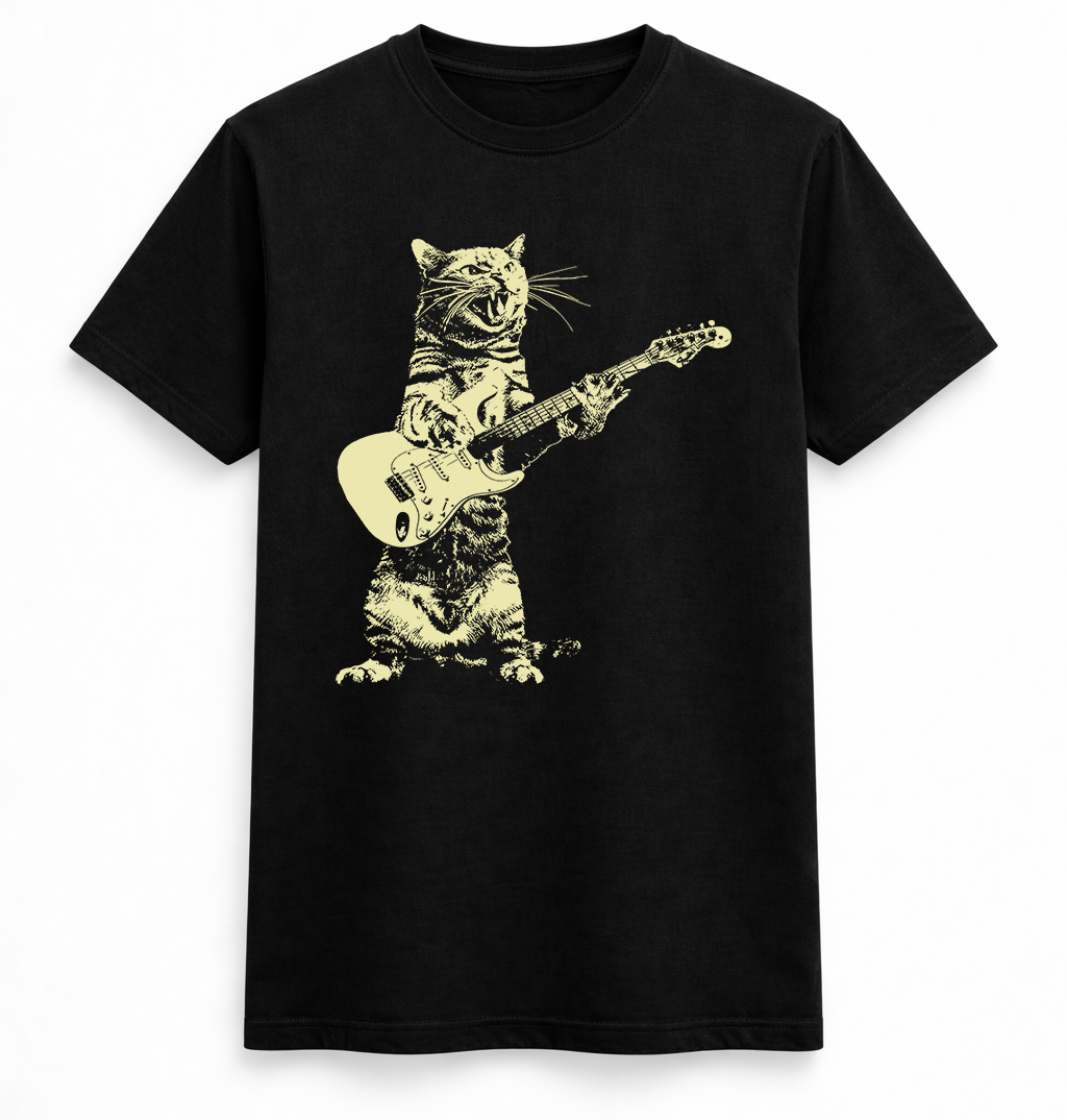 Rocking Cat Guitar Tee