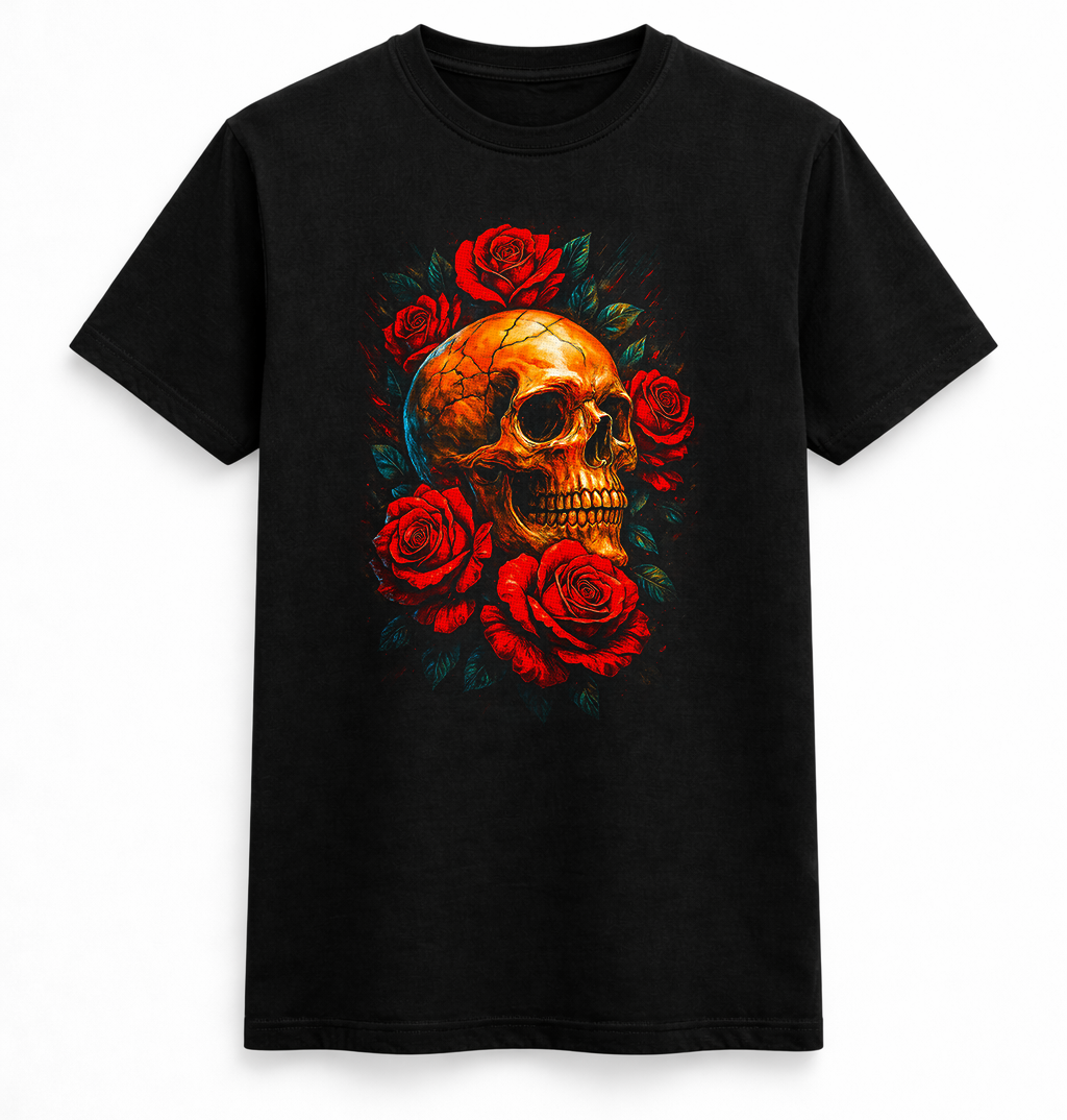 Skull & Roses Gothic Graphic Tee