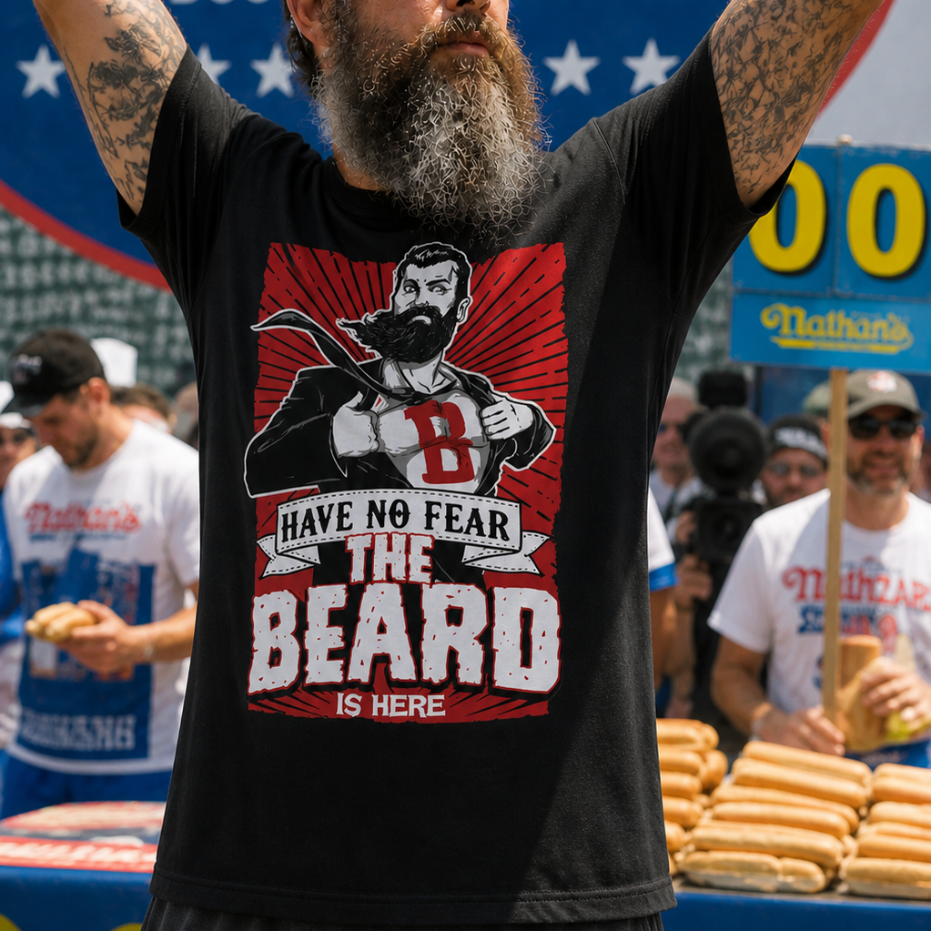 The Beard Is Here Hero Tee