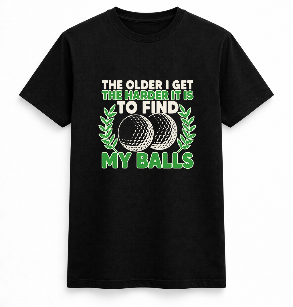 The Older I Get Funny Golf Balls Graphic Tee
