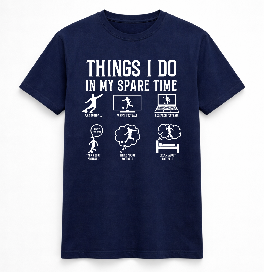 Things I Do in My Spare Time Football Graphic Tee