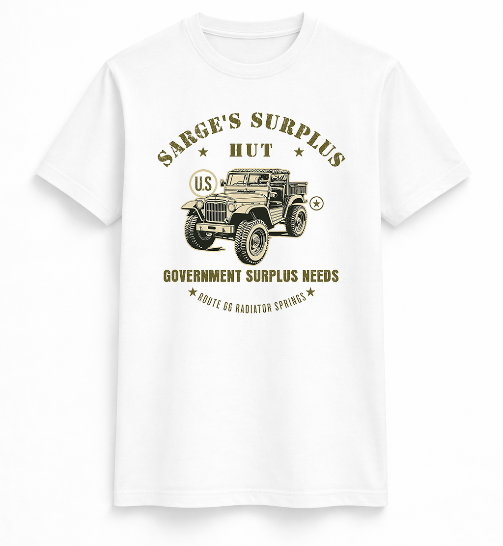 Sarge’s Surplus Hut Vintage Military Jeep T-Shirt