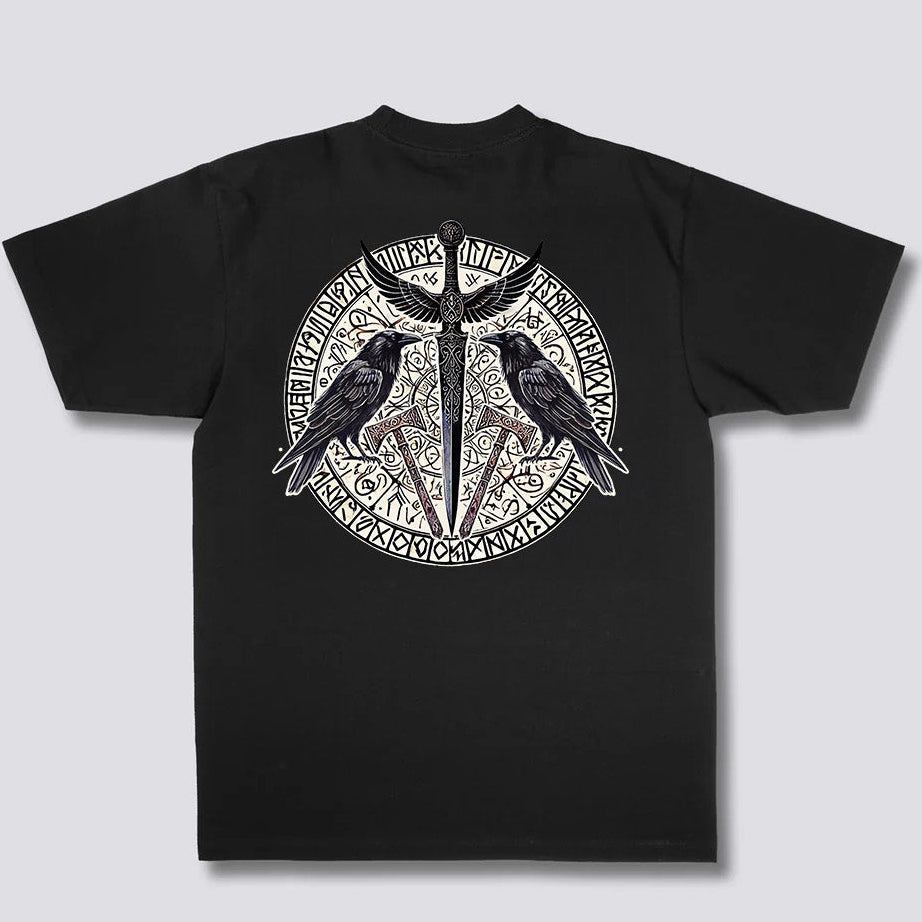 Raven Sigil Rune Graphic Tee