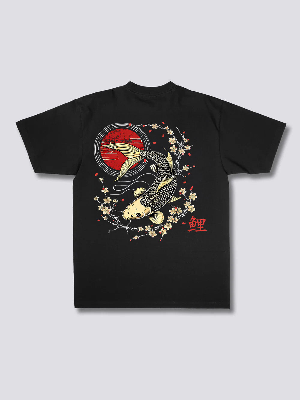 Golden Koi Sakura Wave Graphic Tee