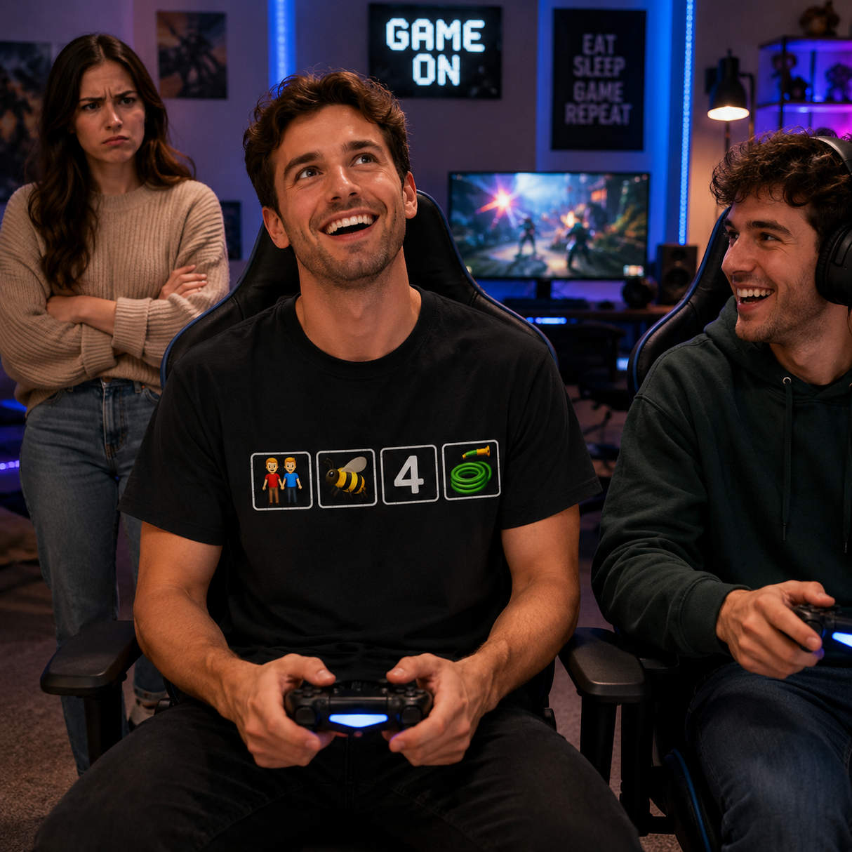 Bros before Hoes Emoji Rebus Tee