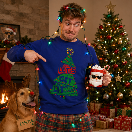 Let’s Get Lit – Funny Christmas Jumper