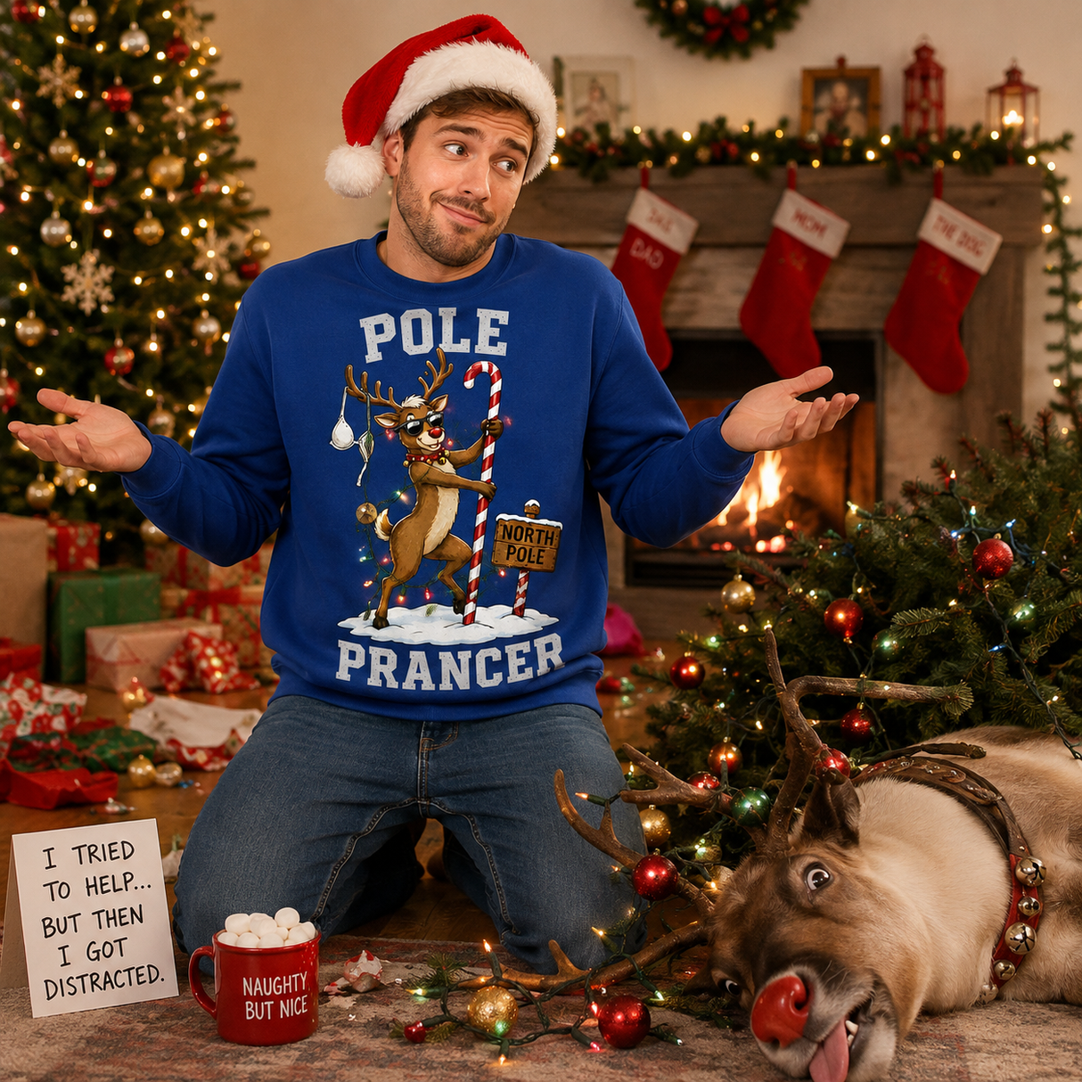 Pole Prancer – Funny Christmas Jumper