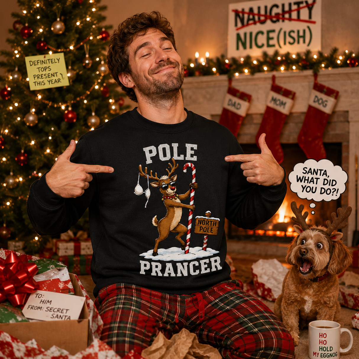 Pole Prancer – Funny Christmas Jumper