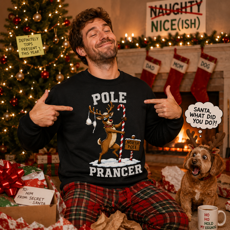 Pole Prancer – Funny Christmas Jumper