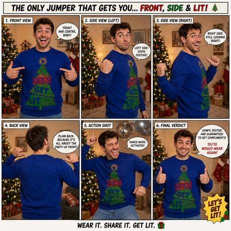 Let’s Get Lit – Funny Christmas Jumper