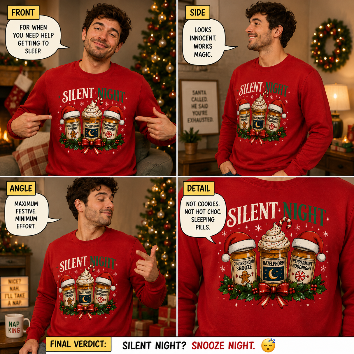 Night Night Xmas – Funny Christmas Jumper