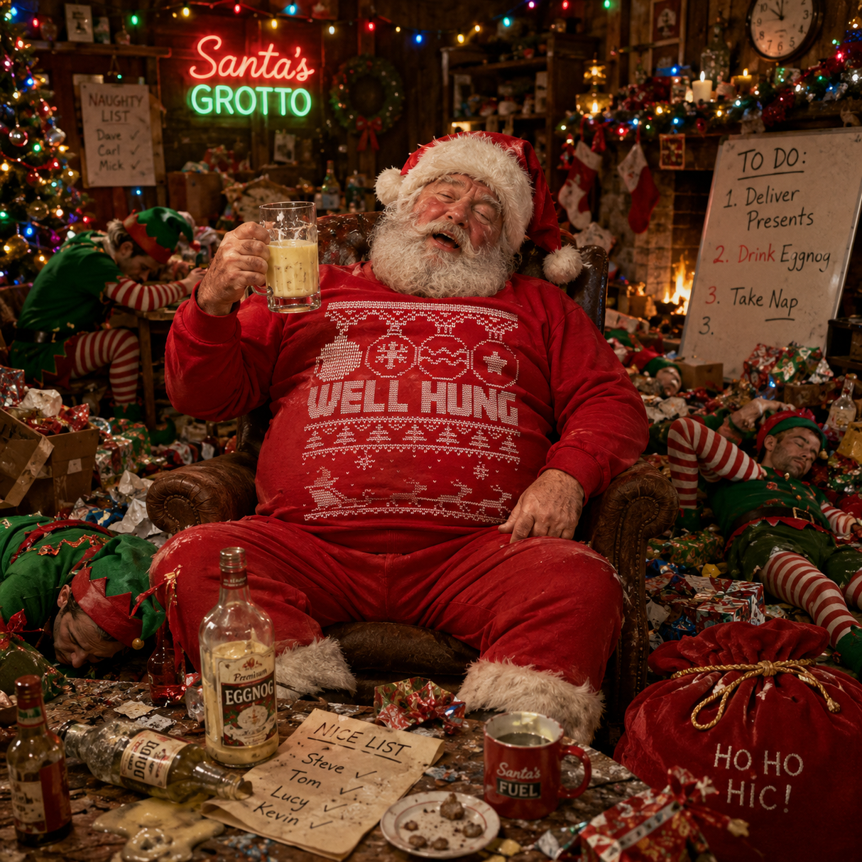 Well Hung – Funny Christmas Jumper