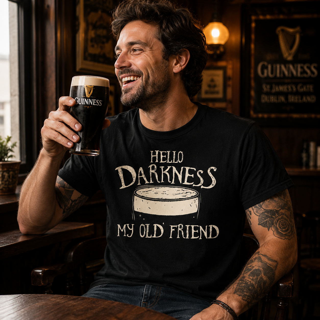 Hello Darkness My Old Friend Pint Tee