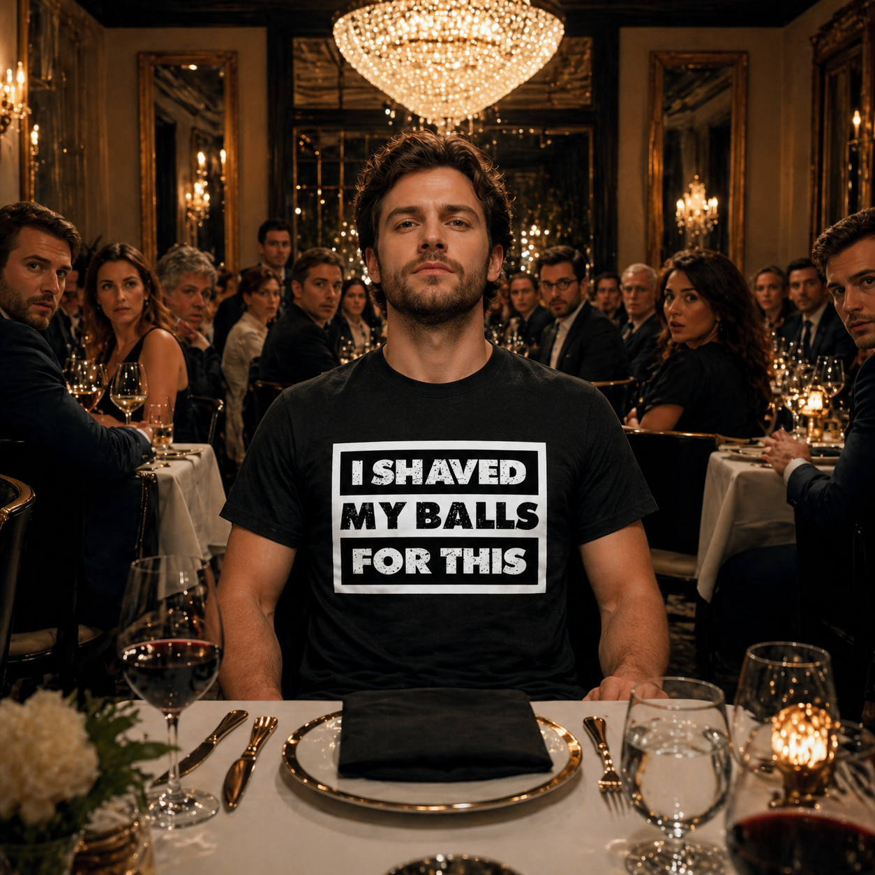 Bold Grooming Joke Statement Tee