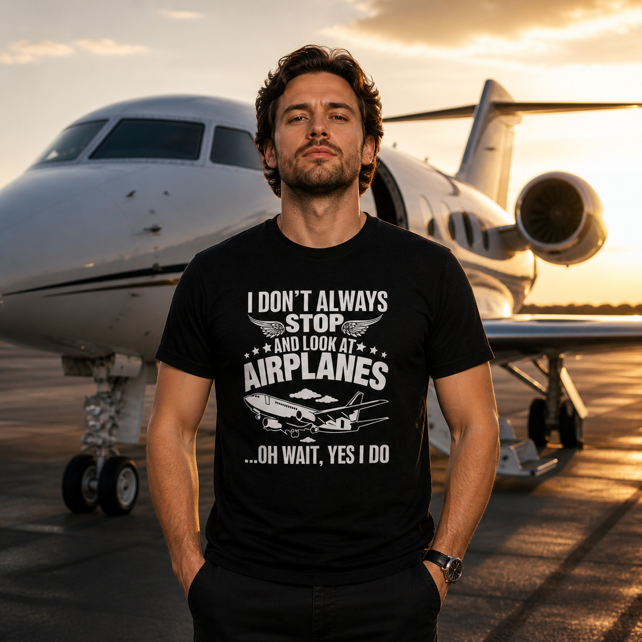 I Don’t Always Stop for Airplanes Tee