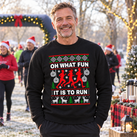 Oh What Fun It Is To Run - Funny Christmas Jumper