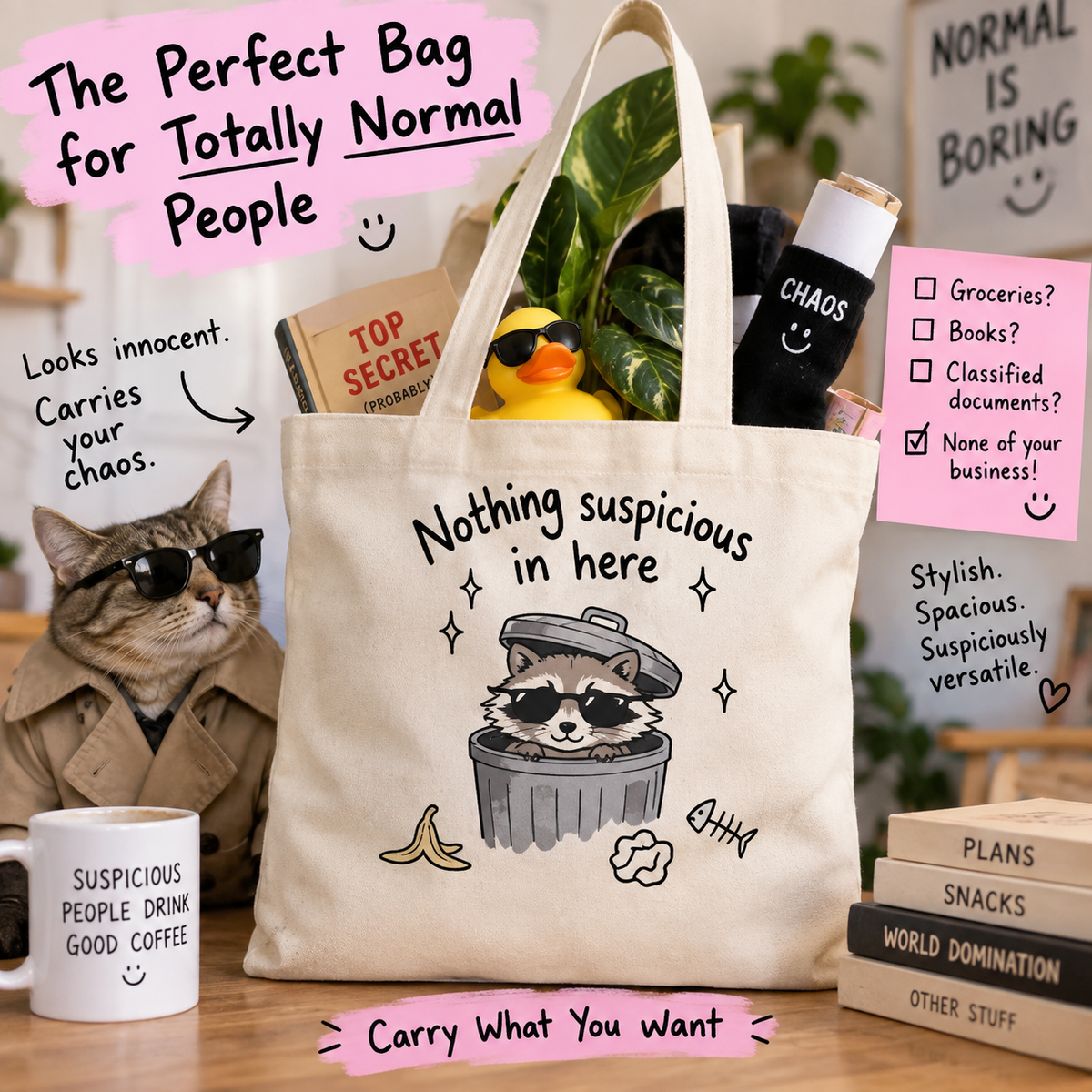 Suspicious Tote Bag