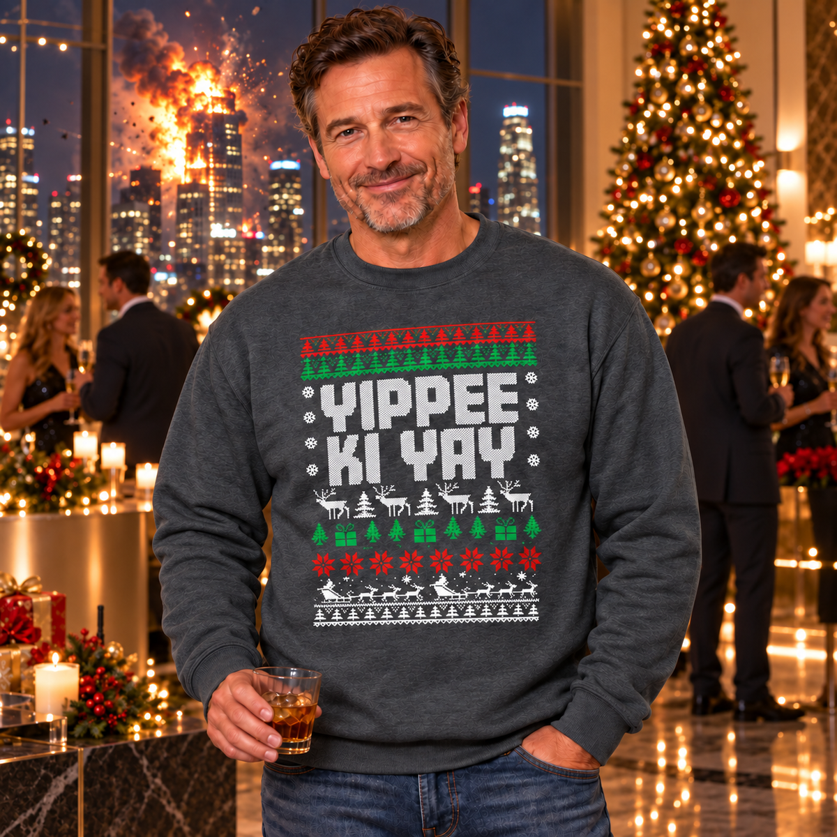 Yippee Ki Yay - Funny Christmas Jumper