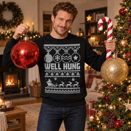 Well Hung – Funny Christmas Jumper