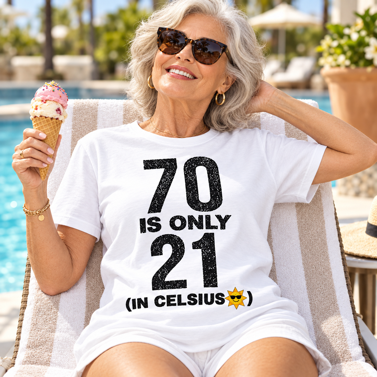70 Is Only 21 in Celsius Tee