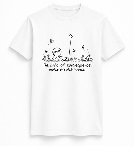 Dildo Of Consequences Stick Figure Tee