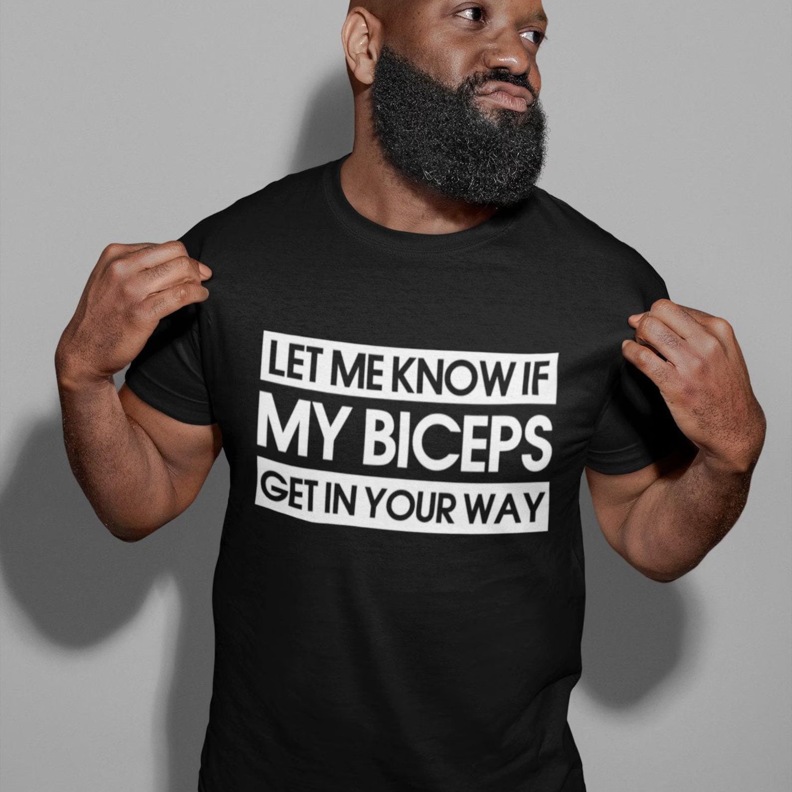 Funny Gym Biceps Statement T-Shirt