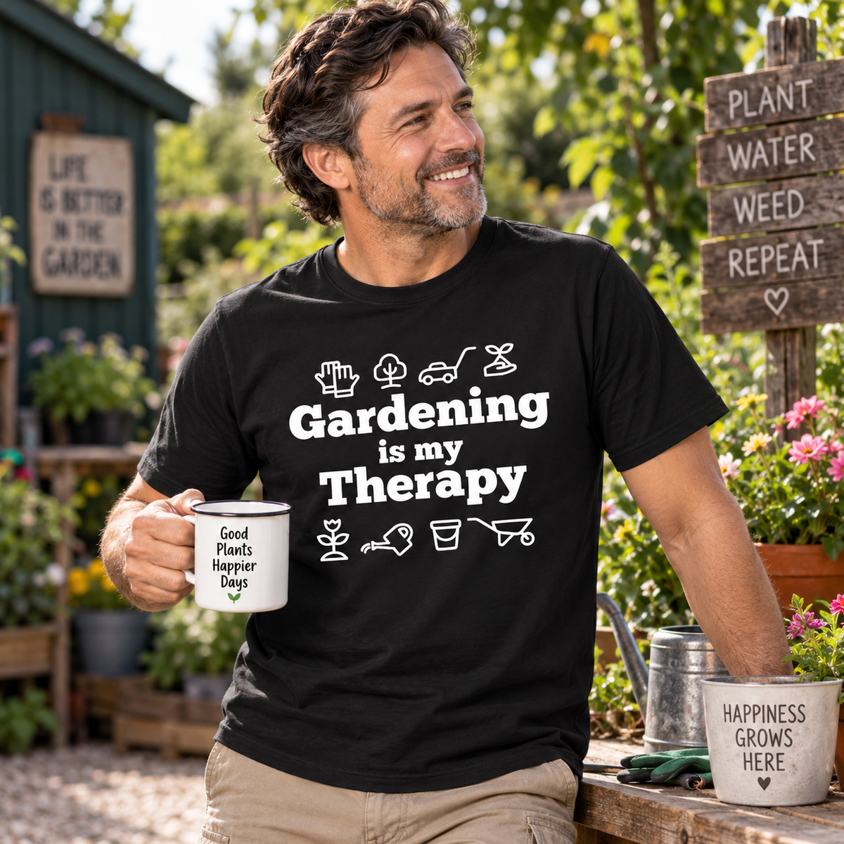 Gardening Is My Therapy T-Shirt