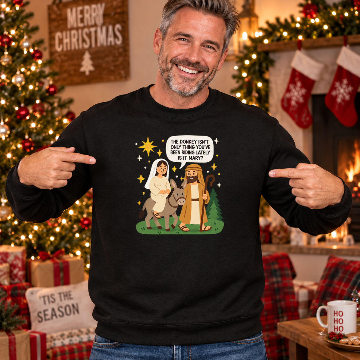Naughty Mary - Funny Christmas Jumper